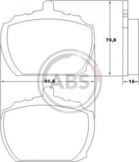 Гальмівні колодки, дискове гальмо (набір) A.B.S. 36102