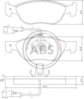 Тормозные колодки, дисковый тормоз.) A.B.S. 37013