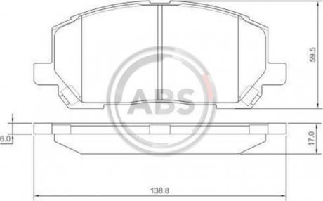 Тормозные колодки Lexus ES300,Toyota Avensis,Camry,Carina A.B.S. 37260