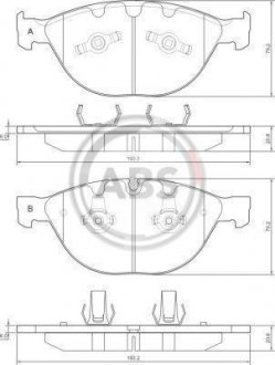 Тормозные колодки, дисковый тормоз.) A.B.S. 37370