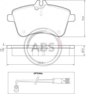 Колодки тормозные пер. W169/W245 04-12 A.B.S. 37457