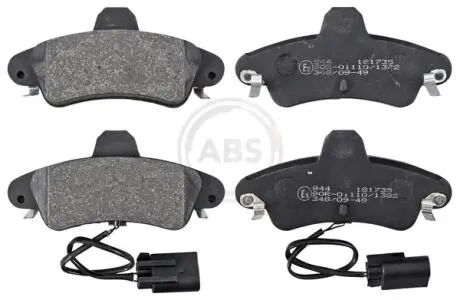Гальмівні колодки, дискове гальмо (набір) A.B.S. 37498