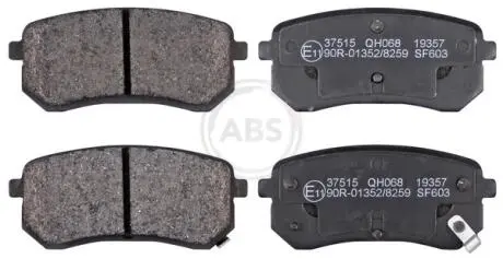 Колодка тормозов. HYUNDAI / KIA i10/Picanto задн. (выр-во ABS) A.B.S. 37515