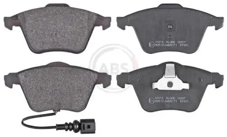 Гальмівні колодки перед. Caddy III/Golf V/Passat B6/Octavia A5 A.B.S. 37613