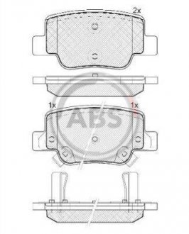 Гальмівні колодки, дискове гальмо (набір) A.B.S. 37735 (фото 1)