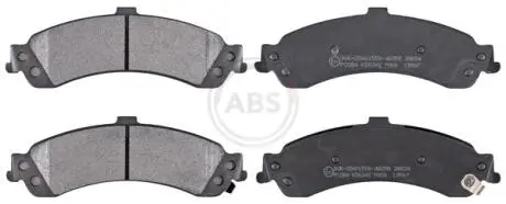 Гальмівні колодки, дискове гальмо (набір) A.B.S. 38834