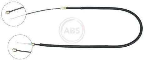 Трос ручного тормоза зад. Megane I 95- Л=Пр. (барабан) (1440/1080) A.B.S. K13126