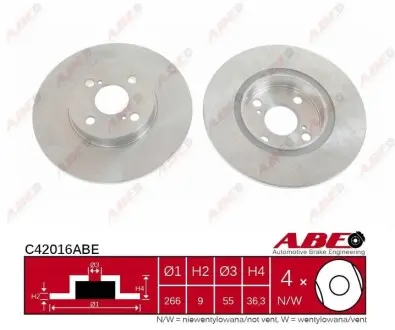 Диск тормозной ABE C42016ABE