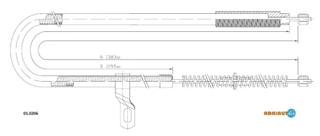 Трос ручного гальма ADRIAUTO 010206