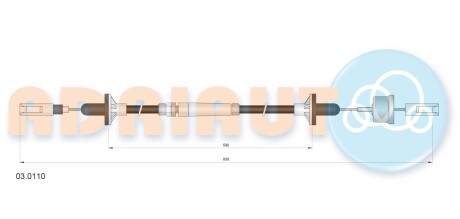 Трос сцепления AUDI 80 Diesel-Turbodiesel/90 83- ADRIAUTO 030110