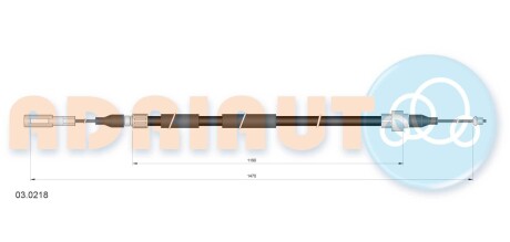 Трос ручного гальма ADRIAUTO 030218