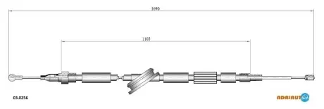 Трос ручного тормоза ADRIAUTO 030256
