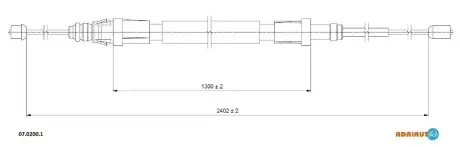 Трос гальмівний Citroen Berlingo 2008- ADRIAUTO 0702001