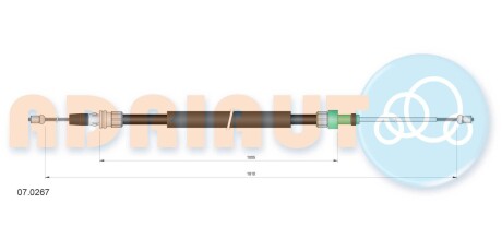 Трос ручного тормоза ADRIAUTO 070267