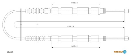 Трос ручного гальма ADRIAUTO 070285