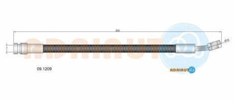Шланг гальмівний передній ADRIAUTO 091209