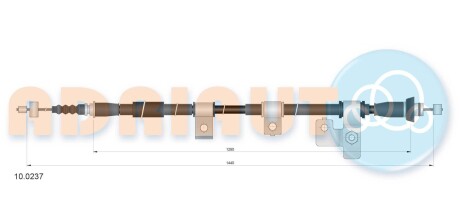 Трос ручного гальма ADRIAUTO 100237