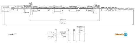 ТРОС ЗЧЕПЛЕННЯ FIAT BRAVA/BRAVO 95> 1510/1060MM ADRIAUTO 1101091