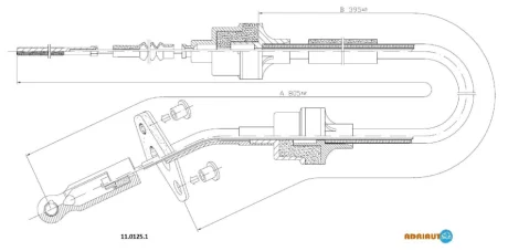 Трос зчеплення (410мм/307мм) FIAT PALIO, TEMPRA, TIPO, LANCIA DEDRA, DELTA II 1.0-2.0 07.87- ADRIAUTO 1101251