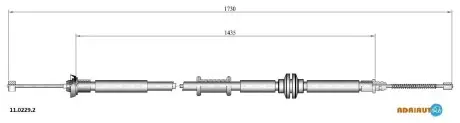Трос гальмівний FIAT Nemo all Ds 1.4 HdiRH12/07-/Fiorino all Ds 1.3 MjRH12/07-/Bipper R RH"08- ADRIAUTO 1102292