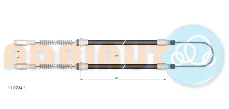 Трос гальмівний FIAT Nuovo Daily 35.8 – 35.10 – 49.12R96- ADRIAUTO 1102341