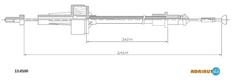 Трос зчеплення ADRIAUTO 130100