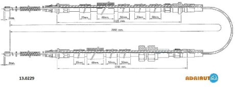 Трос ручного тормоза ADRIAUTO 130229