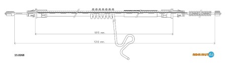 Трос ручного гальма ADRIAUTO 130268