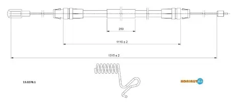 А_Трос тормозной Ford Transit 2006 ADRIAUTO 1302781