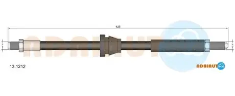 FORD шланг гальмівний передн. Fiesta -89 ADRIAUTO 13.1212