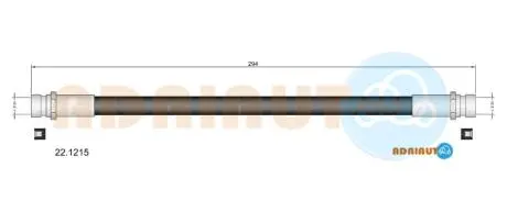 MAZDA гальм.шланг задн. 626 -92 ADRIAUTO 22.1215