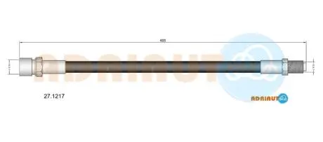 Фото db шланг гальмівний db407-608 ADRIAUTO 27.1217 DB шланг гальмівний DB407-608 ADRIAUTO 27.1217
