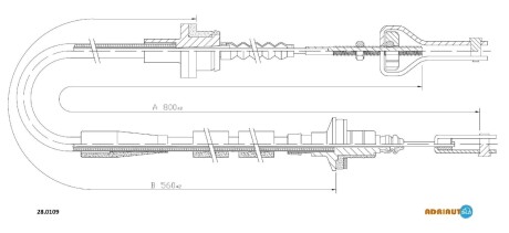 Трос зчеплення ADRIAUTO 280109