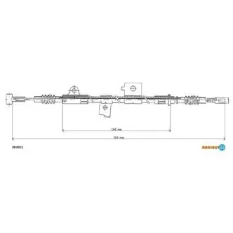 Трос ручного тормоза ADRIAUTO 28.0251