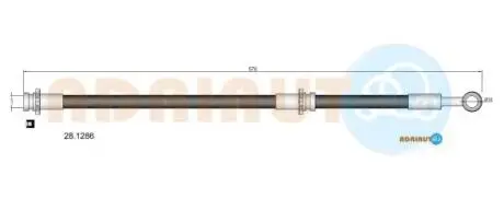 NISSAN шланг гальмівний задн. Almera 98- ADRIAUTO 28.1286