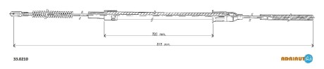 Трос ручного тормоза ADRIAUTO 330210