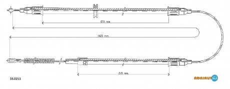 Трос ручного тормоза ADRIAUTO 330211