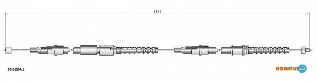 Тросик стояночного тормоза ADRIAUTO 3302241 (фото 1)