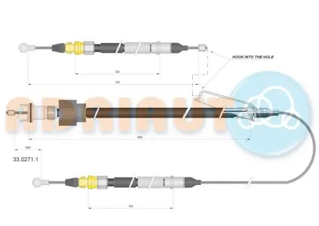 Трос остановочных тормозов ADRIAUTO 3302711