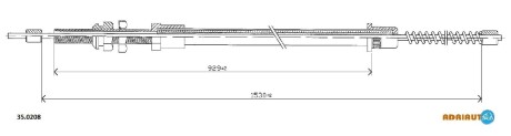 Трос ручного тормоза ADRIAUTO 350208