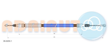 Трос стоянкових гальм ADRIAUTO 3502331