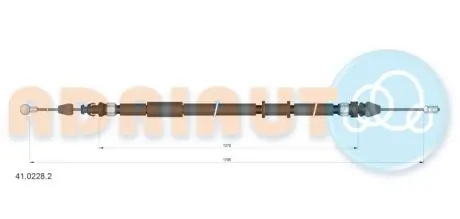 OPEL трос ручного гальма задній MOVANO B 10- ADRIAUTO 41.0228.2