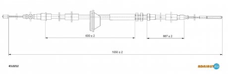 Трос ручного гальма ADRIAUTO 430212