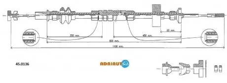 Трос сцепления ADRIAUTO 450136