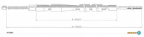 Трос ручного тормоза ADRIAUTO 470202