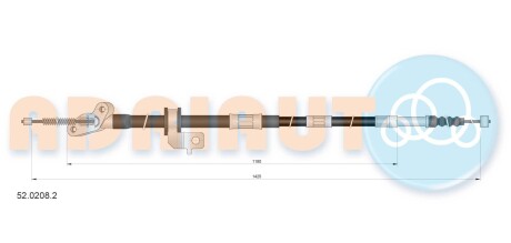 Трос ручного тормоза ADRIAUTO 5202082