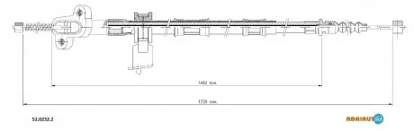 Трос стояночных тормозов ADRIAUTO 5202322