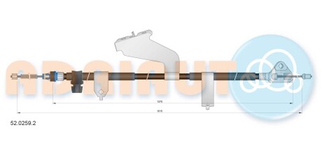 Трос тормозной TOYOTA Yaris R LH drum brake "1,0-1,4 "11>> ADRIAUTO 5202592