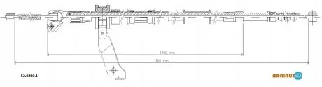 Трос остановочных тормозов ADRIAUTO 5202801