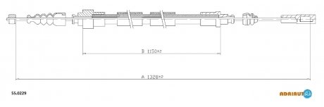 Трос ручного тормоза ADRIAUTO 550229